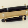 Montblanc Meisterstück 146 Piston Filler gold trim fountain pen 14K  Gold EF point nib  - Clean - Image 2