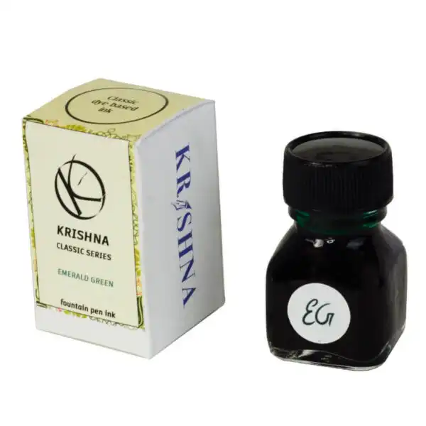Krishna Ink classic emerald green fountain pen ink - 20 ml - Image 2