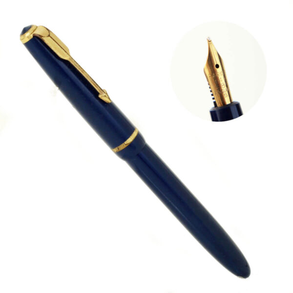 parker slimfold navy blue fountain pen