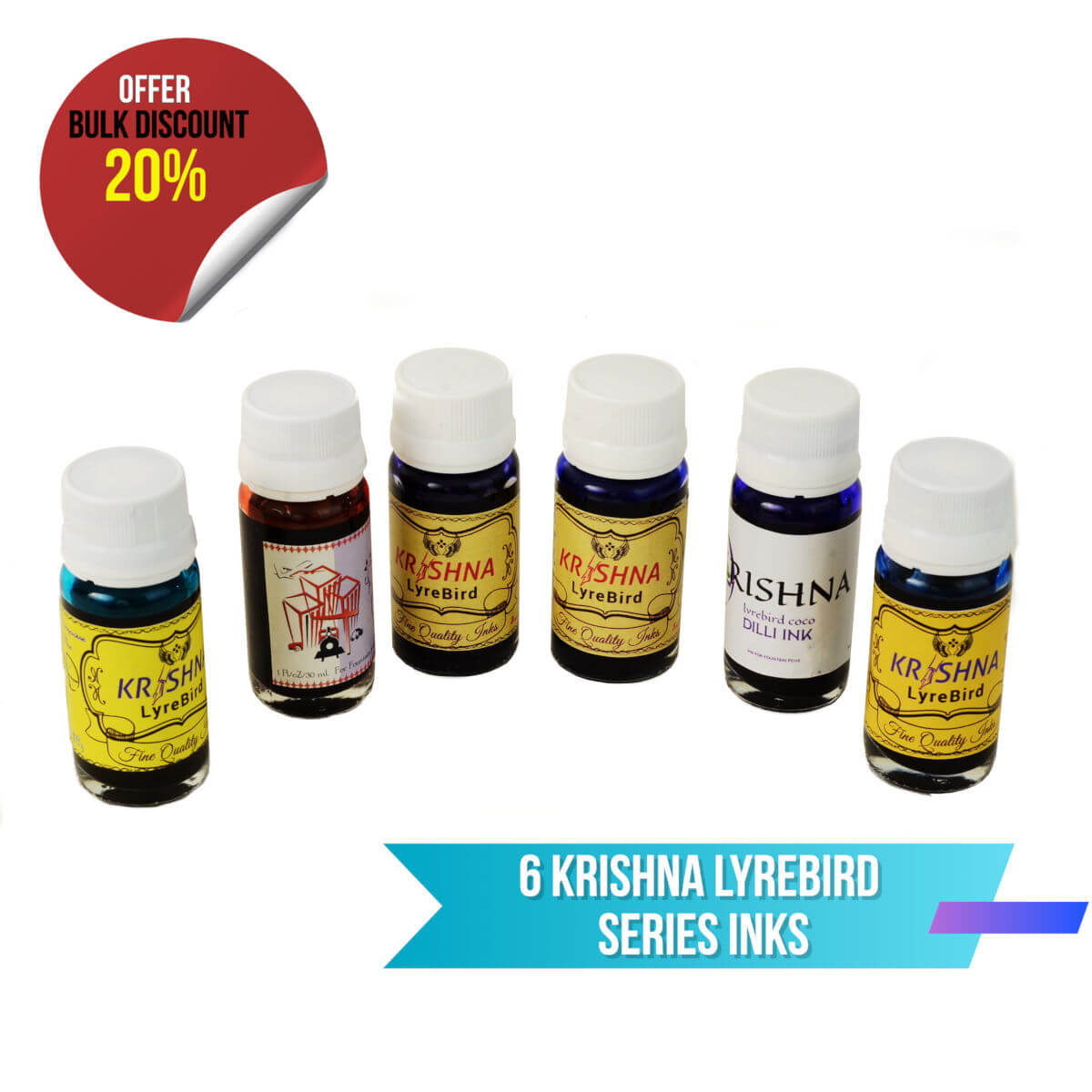 Krishna Ink Collectors pack –  6 Lybrebird series