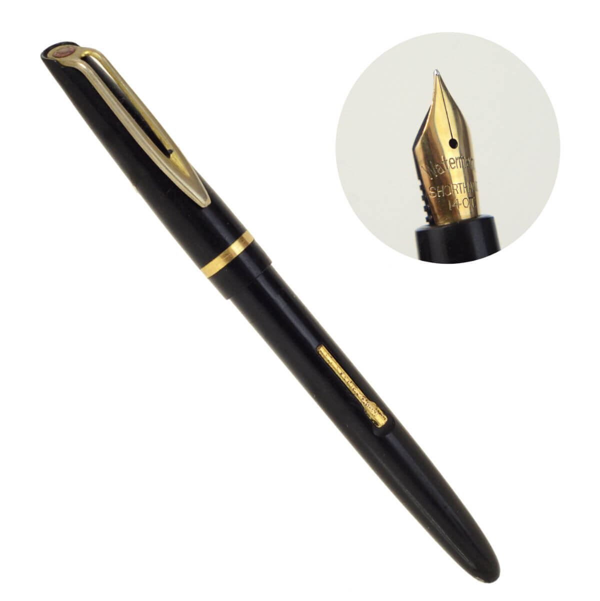 vintage watermans L2 lever filler fountain pen 14K gold F nib – Used