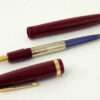 Vintage parker duofold standard burgundy fountain pen - 14 Karat gold M nib - Used - Image 2