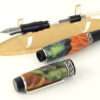 Hand turned pine wood + acrylic body fountain pen with Titanium M Nib - Viveza Prime - Image 2