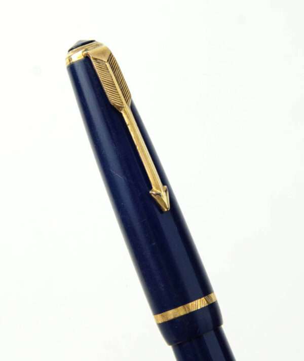 Buy Vintage parker duofold junior navy blue fountain pen gold M nib