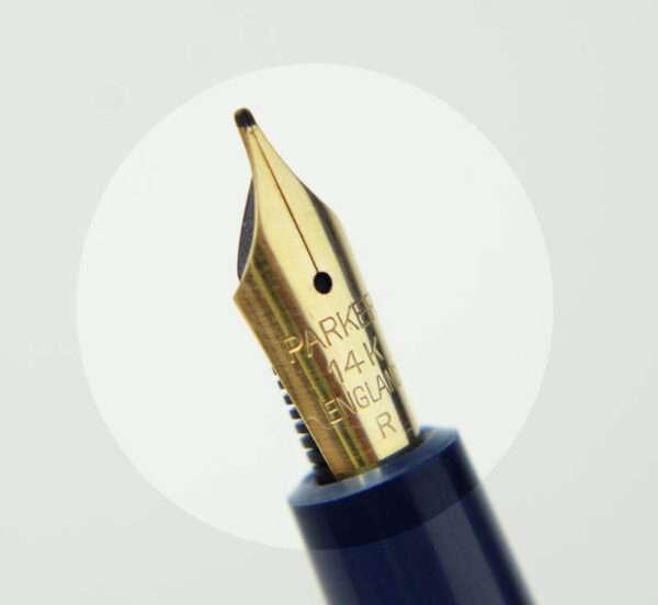 Buy Vintage parker duofold junior navy blue fountain pen gold M nib