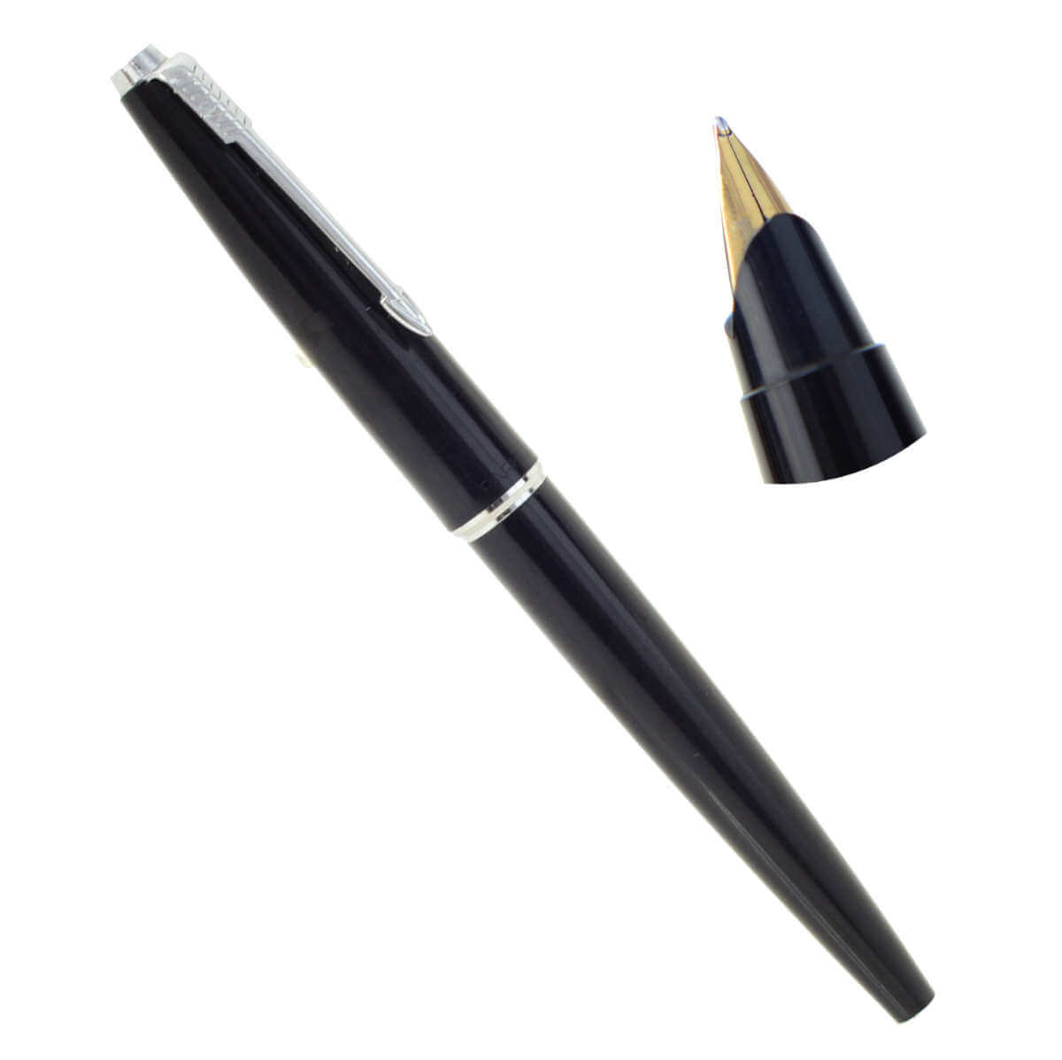 Vintage parker 45 arrow fountain pen 14Karat solid gold F nib – clean