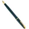 Vintage parker slimfold green fountain pen with 14C gold reg flex M nib - VGC - Image 2