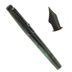 kanwrite heritage ebony algae metalic fountain pen