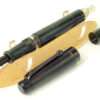 Kanwrite Heritage ebony algae swirl piston filler fountain pen  - 4 PVD black flex nib options - Image 2