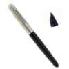 Vintage parker 51 chrome cap fountain pen 14K solid gold F nib - Used