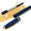 Vintage parker duofold senior navy blue fountain pen - 14 Karat gold flex M nib - Clean - Image 2