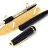Vintage parker duofold senior black fountain pen - 14 Karat gold M nib - Clean - Image 2