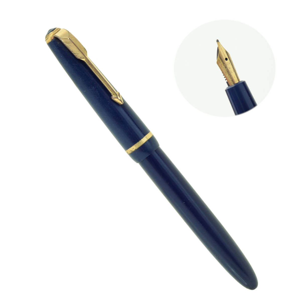 parker slimfold navy fountain pen