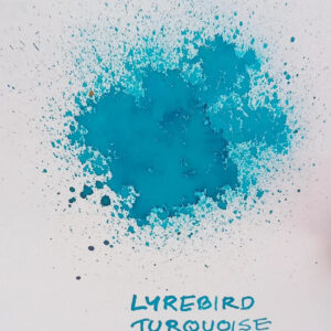 Krishna-lyrebird-turquoise-blue-pen-ink