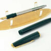 Vintage parker slimfold green fountain pen with 14C gold reg flex B nib - VGC - Image 2
