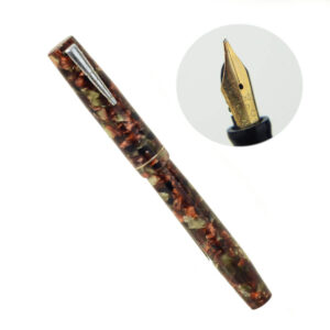 Vintage mabie todd jackdaw self filler fountain pen with 14C solid gold M flex  nib - Used