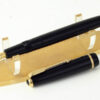 Vintage parker slimfold black fountain pen with 14C gold reg flex B nib - Clean - Image 2