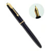 Vintage parker slimfold black fountain pen with 14C gold reg flex B nib - Clean