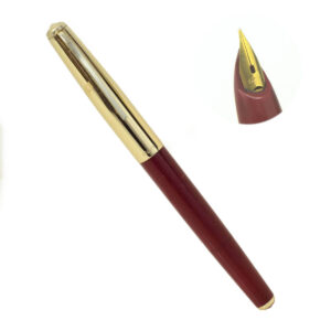 Vintage Pilot super 60 red barrel fountain pen - gold plated F nib - Used