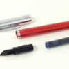 Vintage Sheaffer school burgundy fountain pen with steel F nib - Used - Image 2