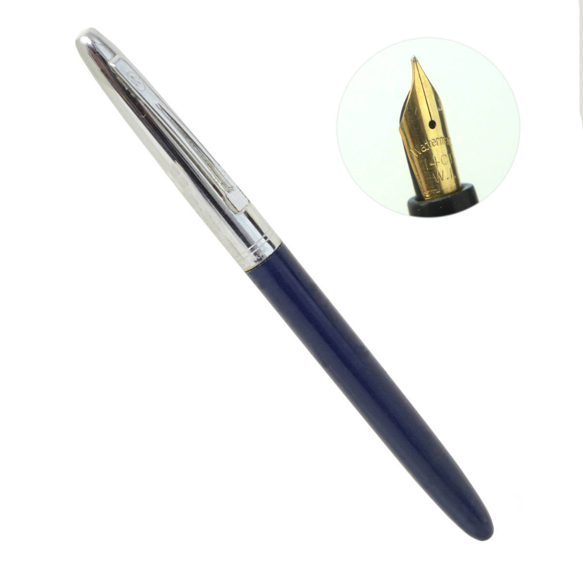 Watermans ideal converter fountain pen with 14K gold M nib  – clean