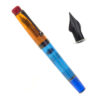 Kanwrite Heritage Kingfisher ebony piston filler fountain pen  - 4 PVD black Full Flex nib choices