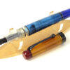 Kanwrite Heritage Kingfisher ebony piston filler fountain pen  - 4 PVD black Full Flex nib choices - Image 2