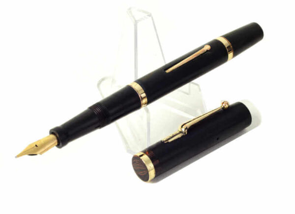 Antique swan self filler 130 fountain pen with 14C solid gold ultra flex M nib - VERY rare - Image 2