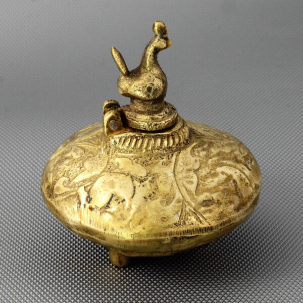 Antique brass inkwell  - 1940 antique - Rare Collectible