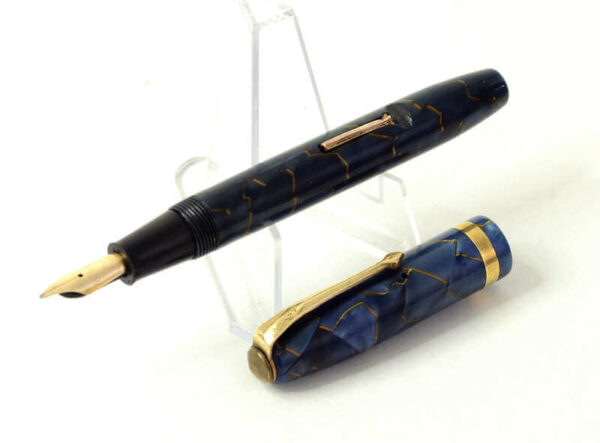 Vintage conway stewart 84 lever filler fountain pen -  14K solid gold M flex nib - clean - Image 2