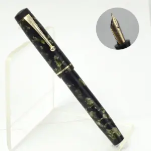 Vintage mentmore autoflow lever filler fountain pen with 14 gold F nib - clean