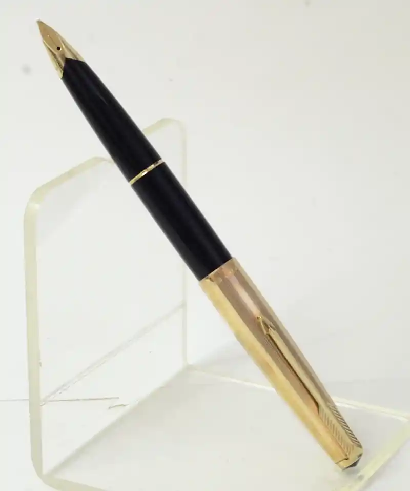 parker 65 black barrel fountain pen gold nib