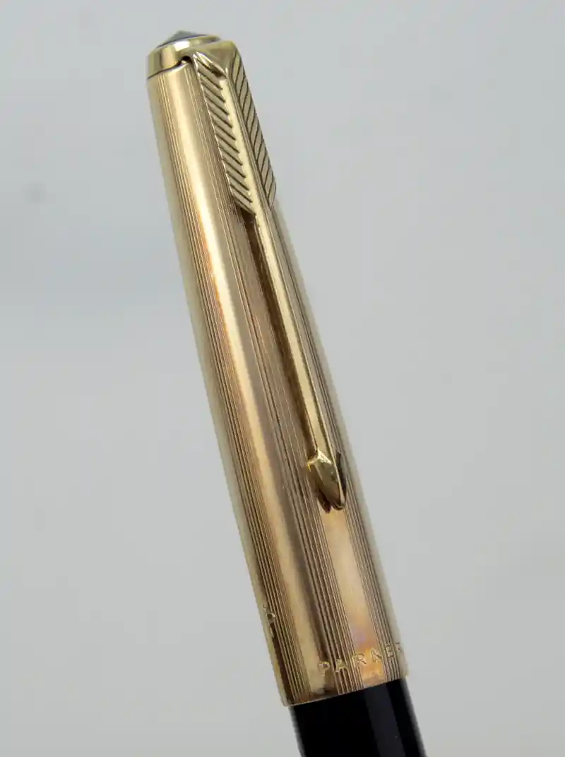 parker 65 fountain pen gold nib gold filled cap