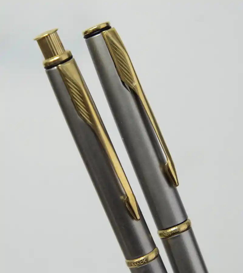 parker insignia flighter pen pencil 14K diamante set