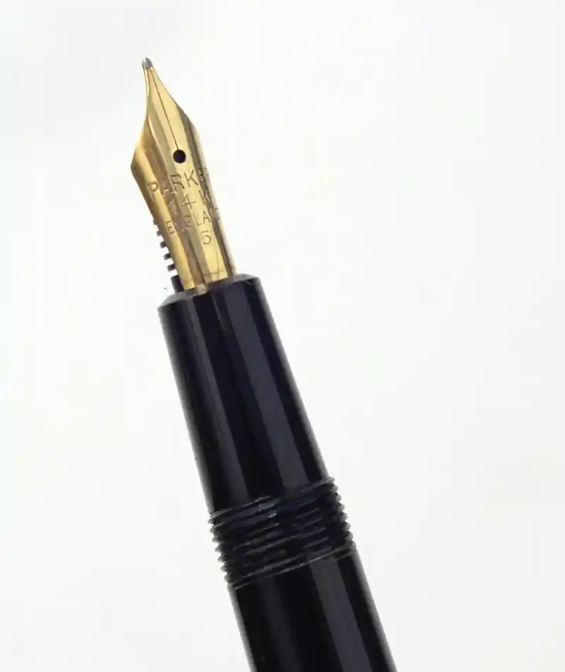 parker slimfold black fountain pen 14k gold nib