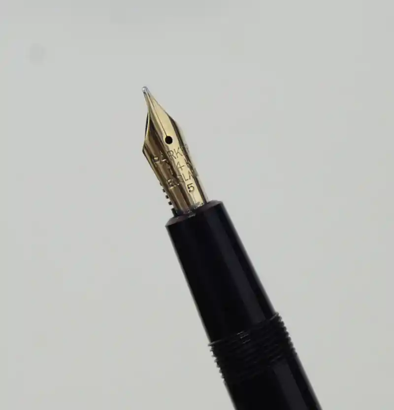 parker slimfold black fountain pen 14k solid gold nib