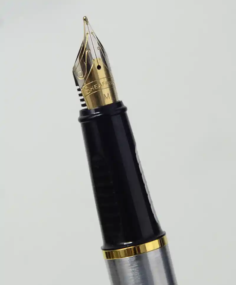 sheaffer prelude 342 chrome barrel gold trim fountain pen