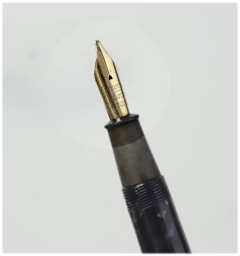 conway stewart 286 black grey marbled fountain pen gold nib