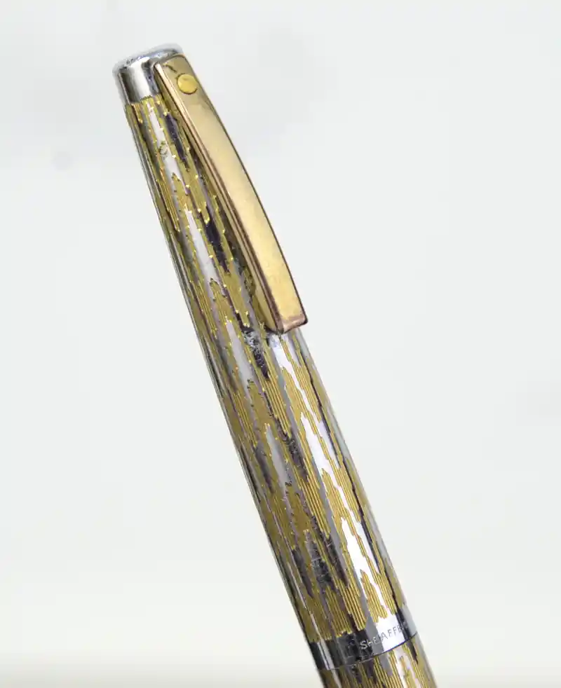 lady sheaffer 923 chevron fountain pen 14K gold nib