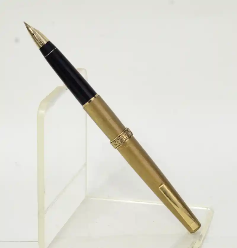 lady sheaffer golden brushed fountain pen