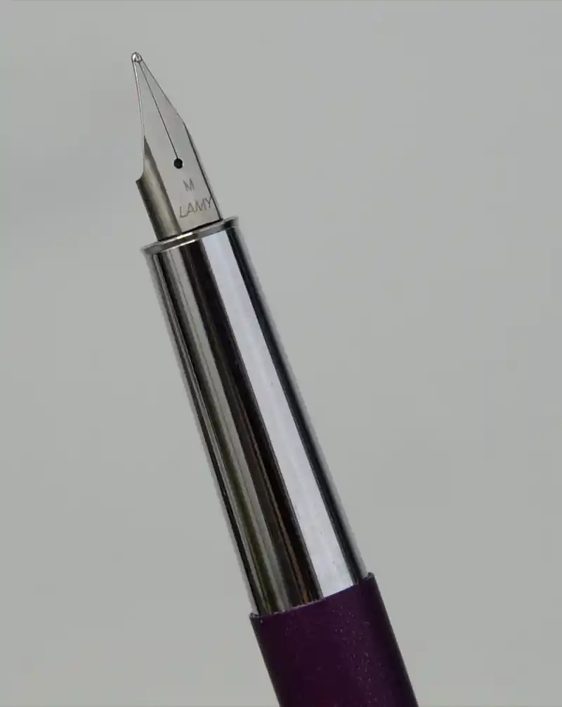 lamy scala fountain pen metalic purple barrel