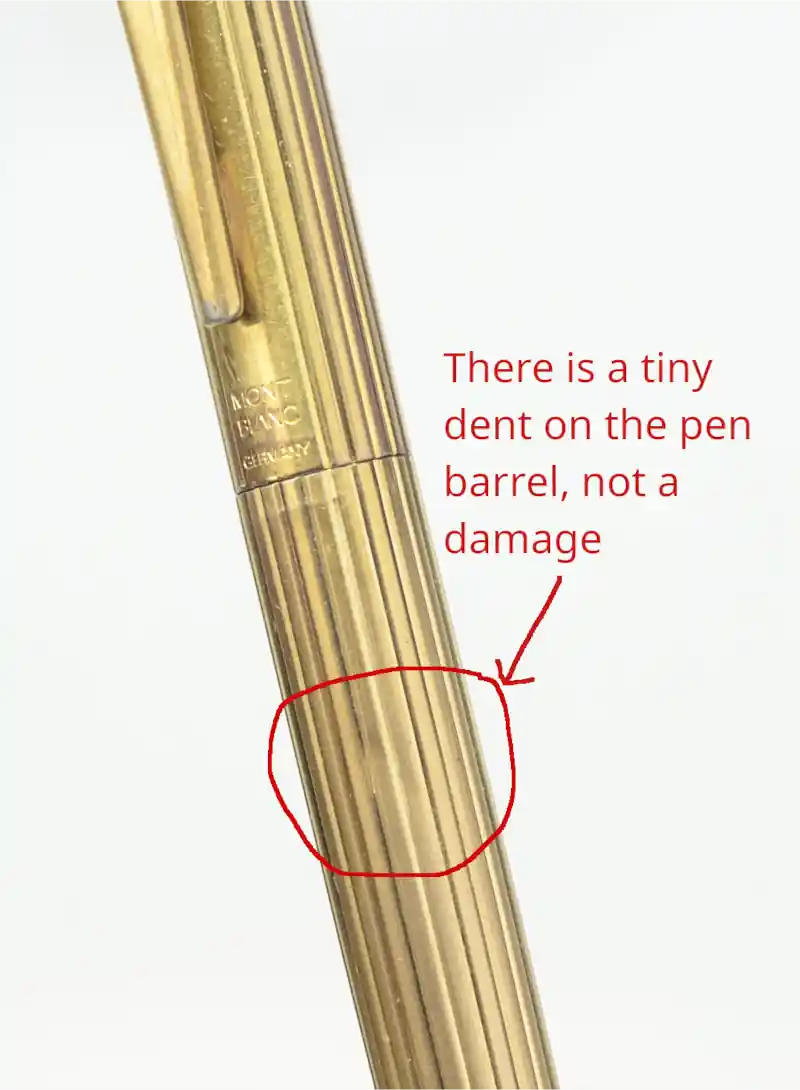 montblanc noblesse golden barrel pen german