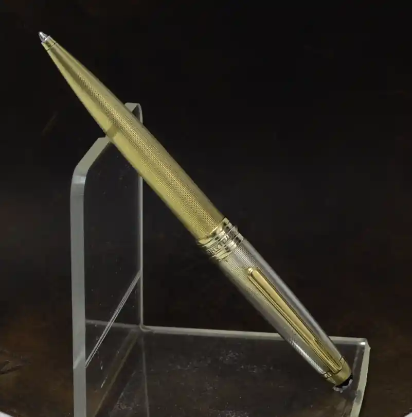 montblanc solitiare barleycorn barrel sterling silver fountain pen