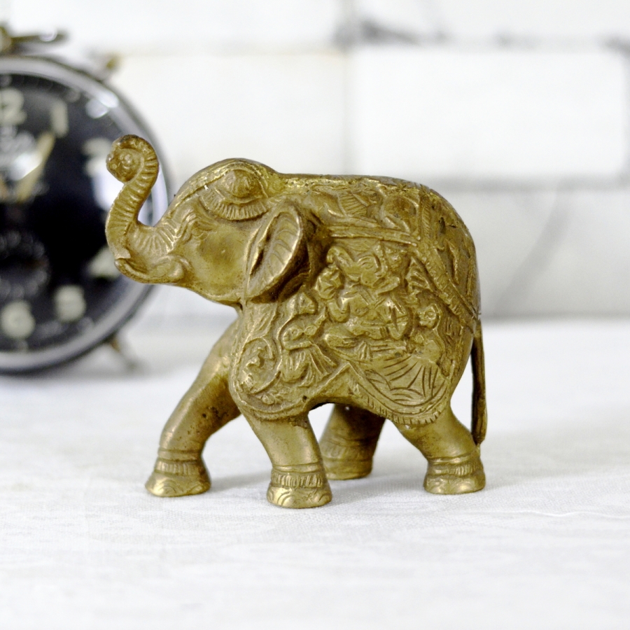 6 Inches Brass Elephant Statue Table Decor Antikcart