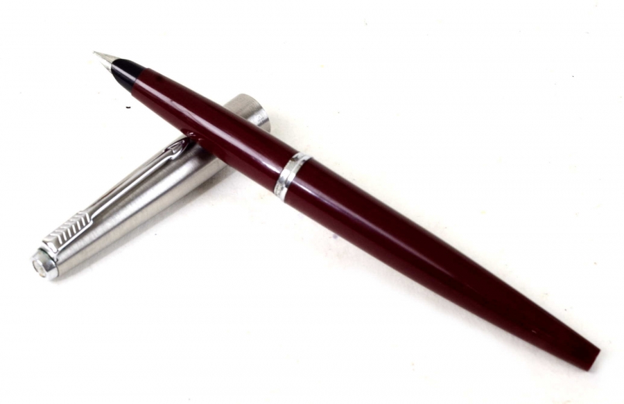 Buy Vintage parker 45 classic fountain pen with red barrel F steel nib