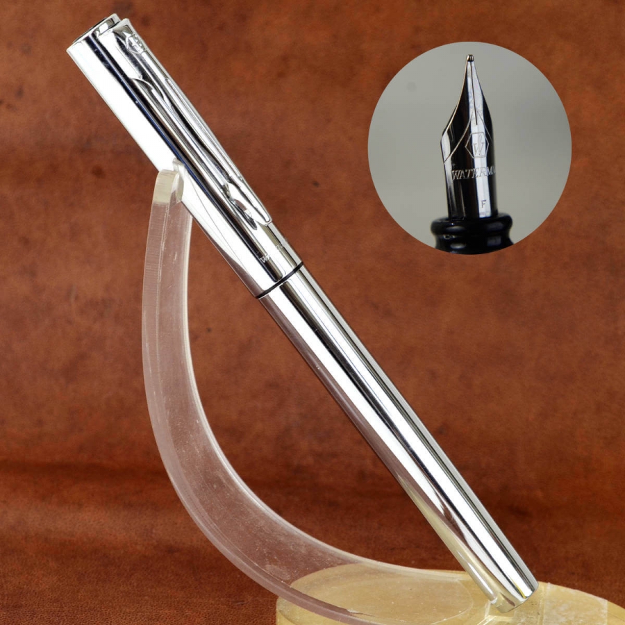 Buy Waterman graduate chrome trim fountain pen with steel F nib
