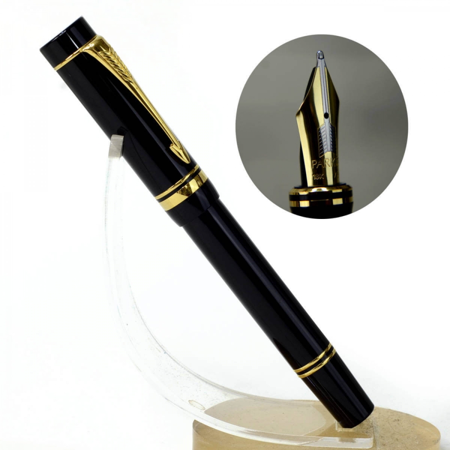 Buy Parker Duofold Centennial Fountain Pen 18K Sold Gold B Nib Online