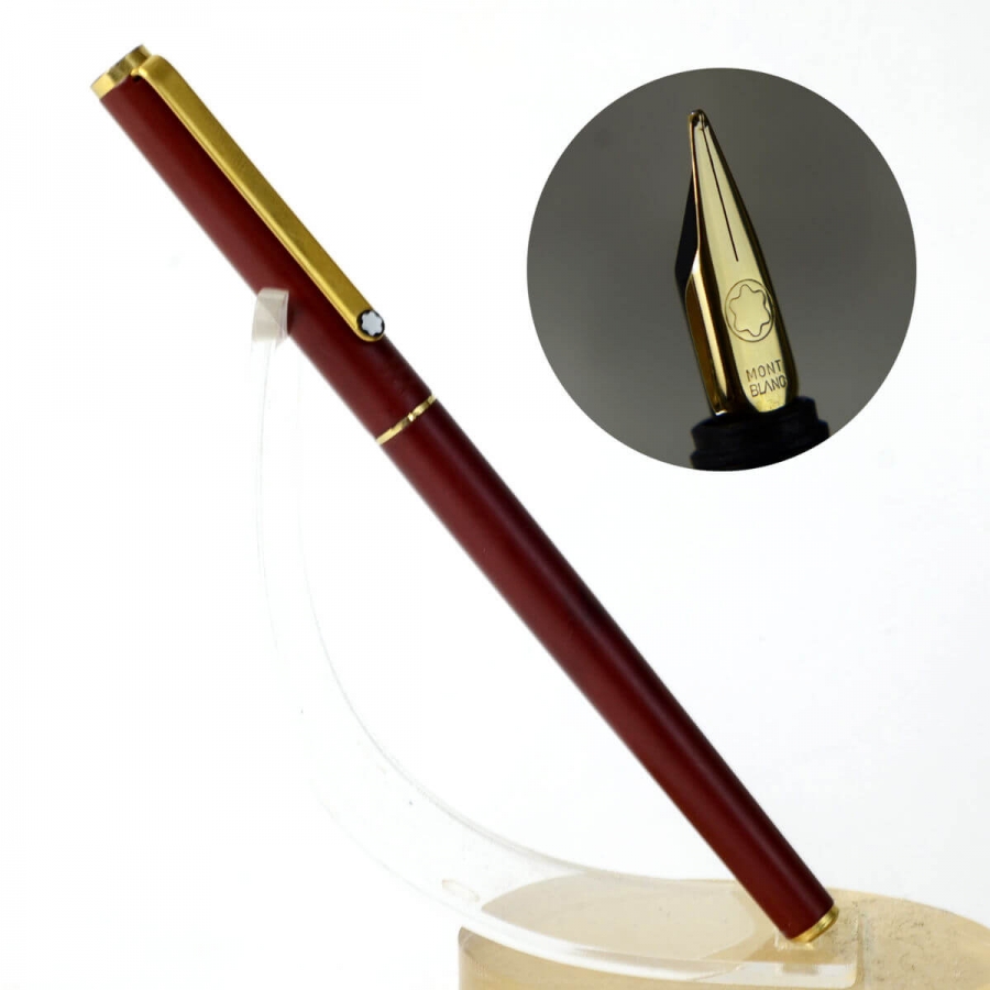 Buy Montblanc Noblesse burgundy slimline fountain pen with plated M nib