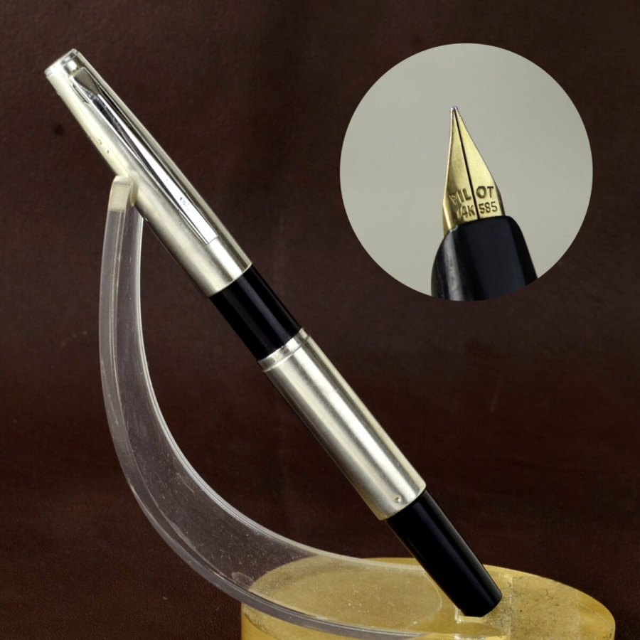 Buy vintage pilot Long short telescopic fountain pen with 14K gold F nib